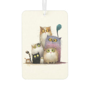 Quaint Cats with Big Eyes Air Freshener
