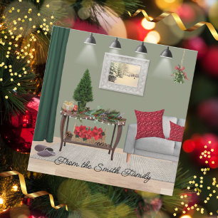 Quaint Christmas Scene Card