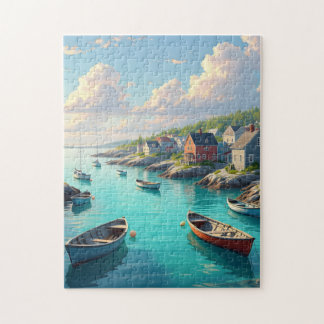 Quaint fishing inlet jigsaw puzzle