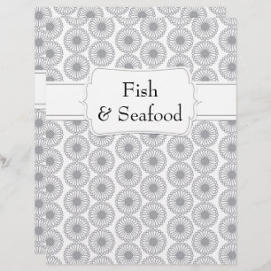 Quaint Grey Floral Recipe Divider