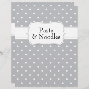 Quaint Grey Polkadot Pattern Recipe Divider