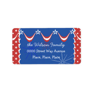 Quaint Independence Day Label