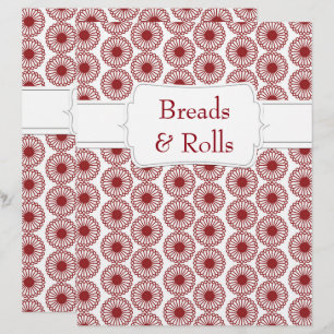 Quaint Maroon Floral Recipe Divider