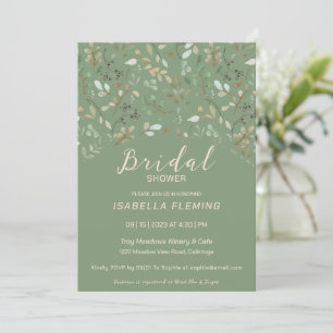 Quaint Painted Floral Bridal Shower Invitation