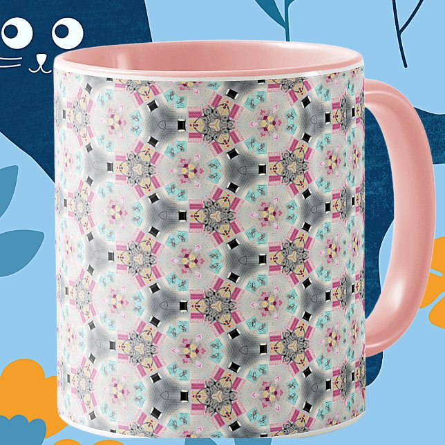 Quaint, Quiet, Retro Pink Pattern Coffee Mug (Creator Uploaded)