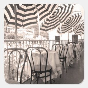 Quaint restaurant balcony, Italy Square Sticker