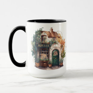 QUAINT WATERCOLOR IRISH COUNTRY VILLAGE SHOP MUG