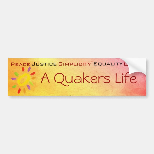 Quaker bumper sticker (Front)