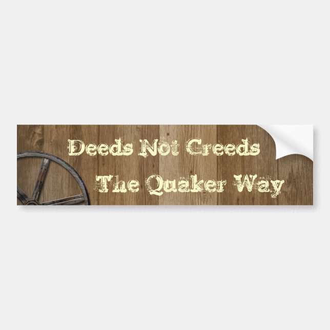 Quaker Bumper Sticker (Front)