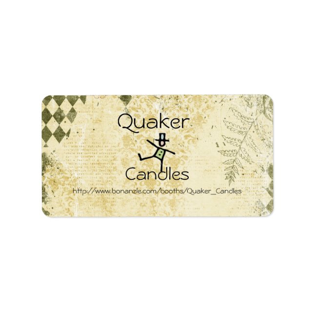 Quaker Candle labels (Front)