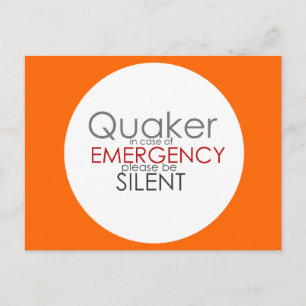 Quaker Emergency Postcard