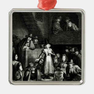 Quaker Meeting, 1699 Metal Tree Decoration