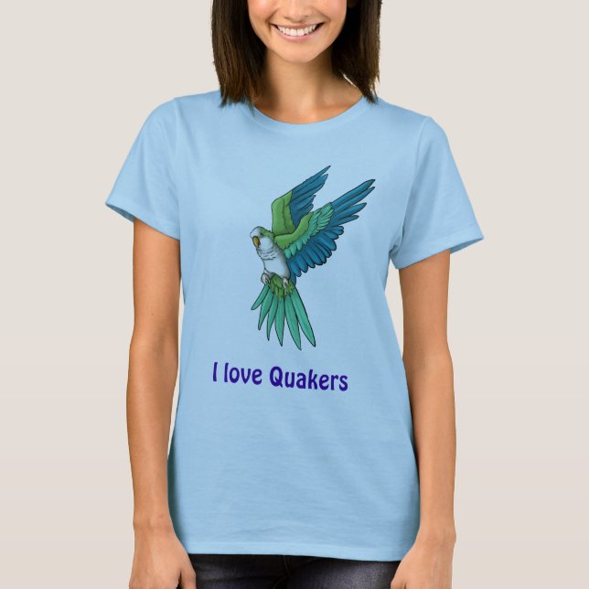 Quaker Parrot Products T-Shirt (Front)
