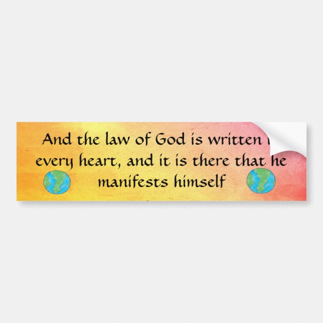 Quaker Quote bumper sticker (Front)