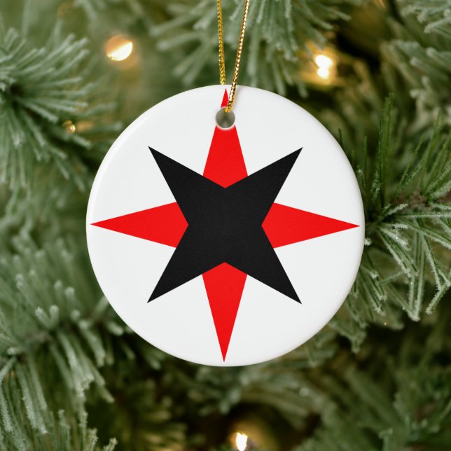 Quaker Star Ceramic Tree Decoration (Tree)