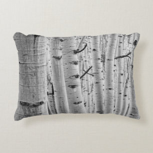 Quaking Aspen Tree Bark Pattern Decorative Cushion