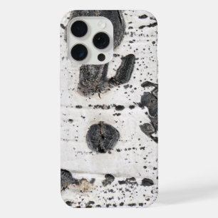 Quaking Aspen White Textured Tree Bark Photo iPhone 15 Pro Max Case