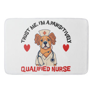 Qualified Nurse Pawsitively Bath Mat