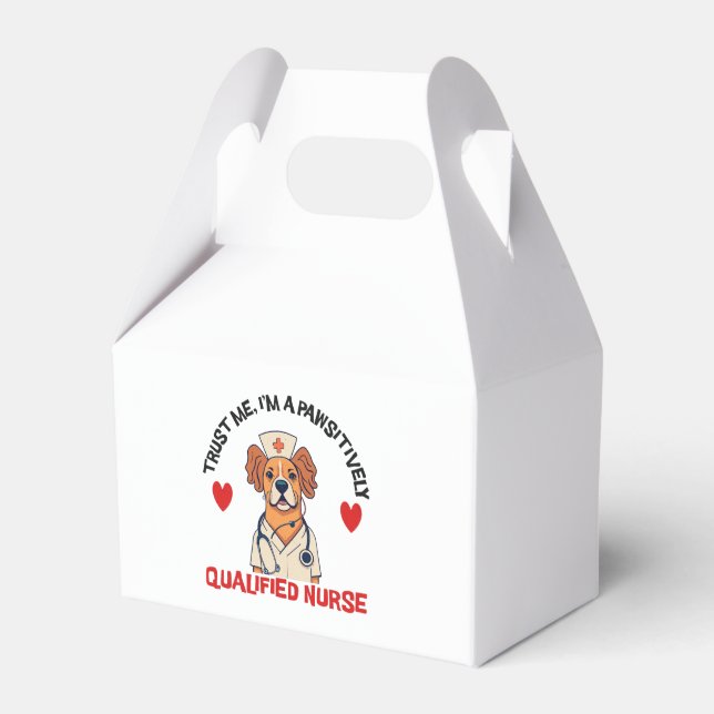 Qualified Nurse Pawsitively Favour Box (Front Side)