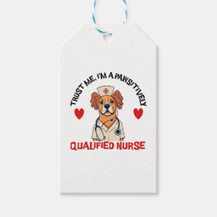 Qualified Nurse Pawsitively Gift Tags