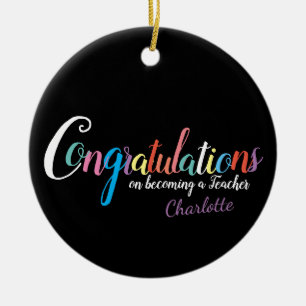 Qualified Teacher graduation congratulations gift Ceramic Tree Decoration