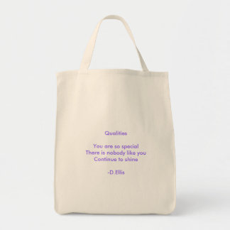 Qualities Haiku Tote Bag