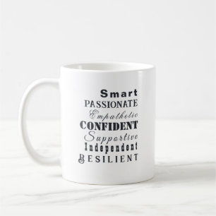 Qualities of Great Women, Inspirational, Elegant Coffee Mug