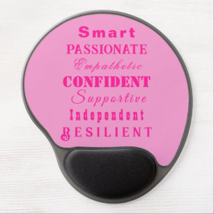 Qualities of Great Women Pink Gel Mouse Pad