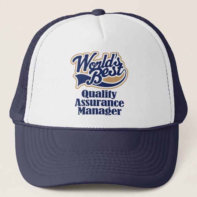Quality Assurance Manager Gift Trucker Hat (Front)