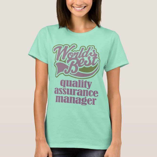 Quality Assurance Manager Pink Gift T-Shirt (Front)
