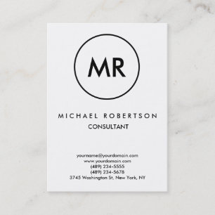 Quality Black White Stamp Monogram Unique Business Card
