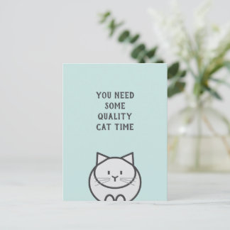 Quality Cat Time Postcard