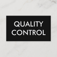 quality control