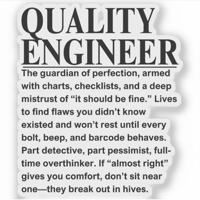 Quality engineer (Front)