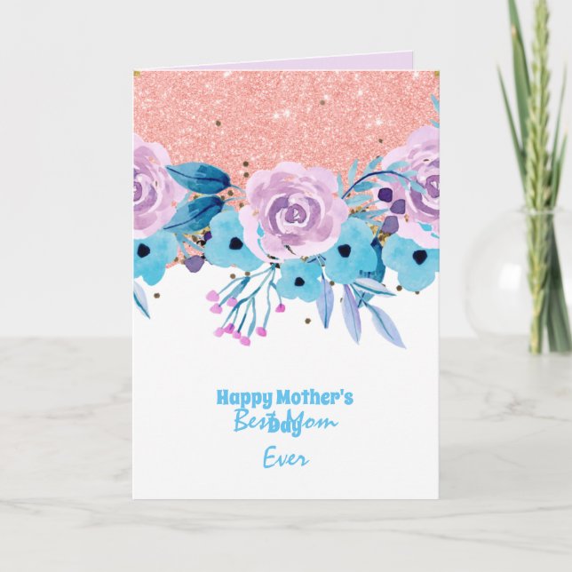 QUALITY Floral Mothers Day Cards Customisable (Front)