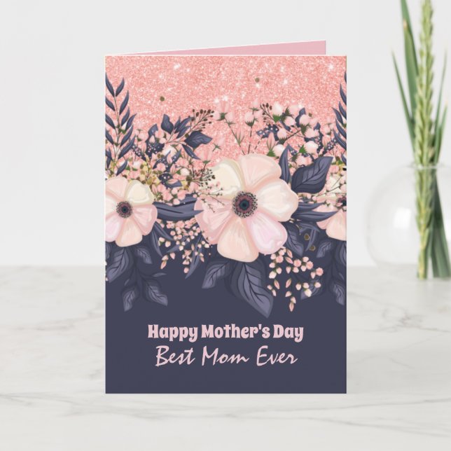 QUALITY Floral Mothers Day Cards Customisable (Front)