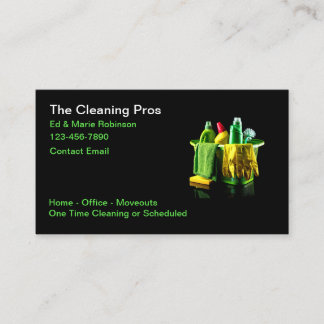 Quality Glossy Cleaning Service Business Cards