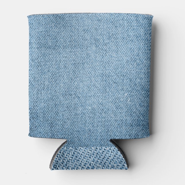 Quality Jeans: Beautiful Seamless Texture. Can Cooler (Front)