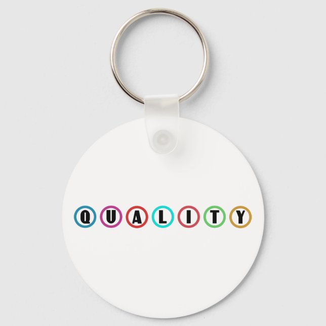 Quality management, quality control key ring (Front)