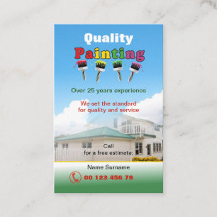 Quality painting business card