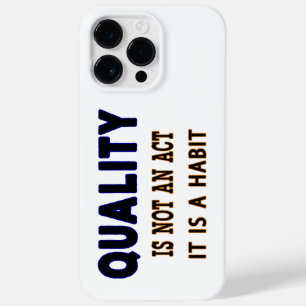 Quality Quotes, Quality Is Not An Act It Is Habit Case-Mate iPhone 14 Pro Max Case