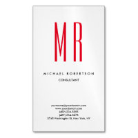 Quality Red White Monogram Elegant Unique