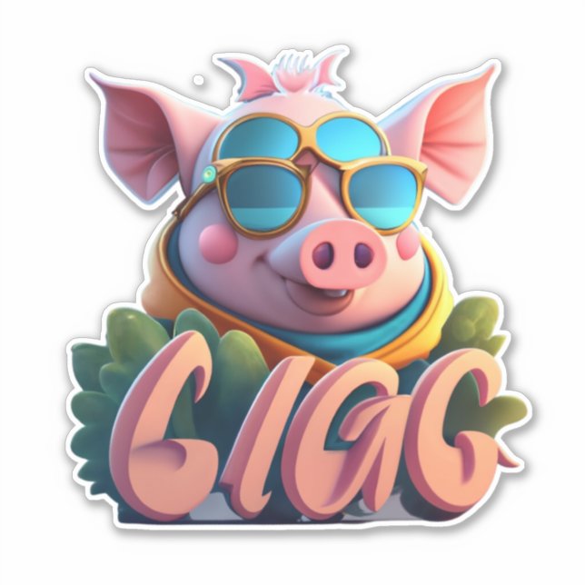Quality Stickers at Your Fingertips Pig Stickers (Front)