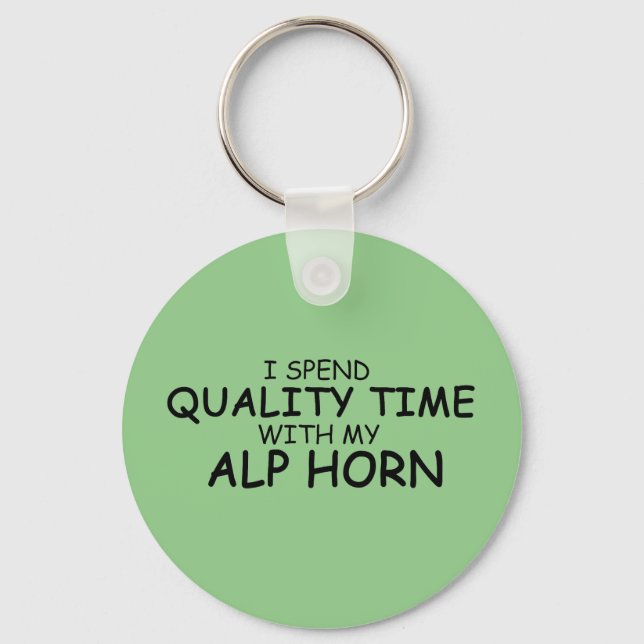 Quality Time Alp Horn Key Ring (Front)