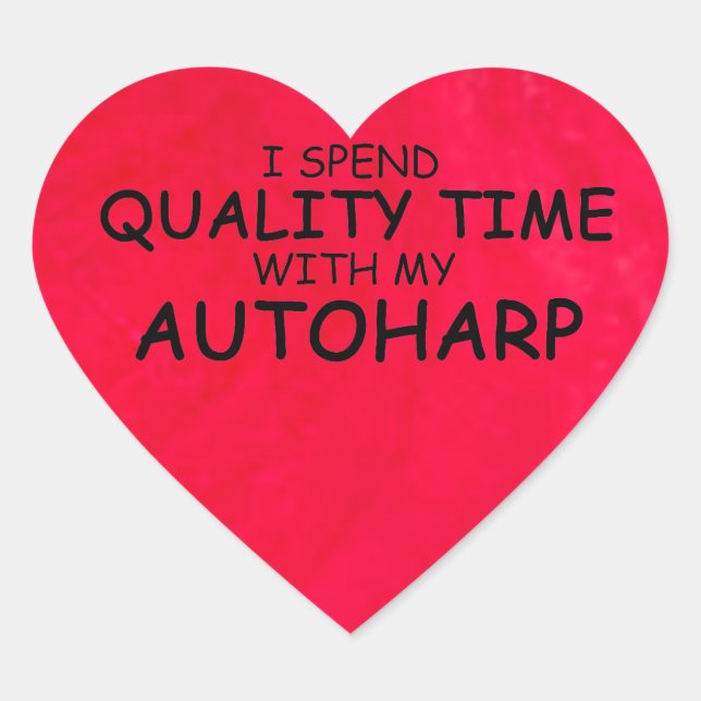 Quality Time Autoharp Heart Sticker (Front)