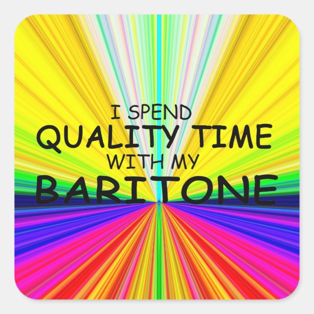 Quality Time Baritone Square Sticker (Front)