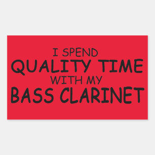 Quality Time Bass Clarinet Rectangular Sticker