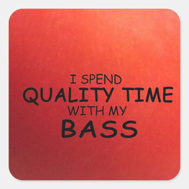 Quality Time Bass Square Sticker (Front)
