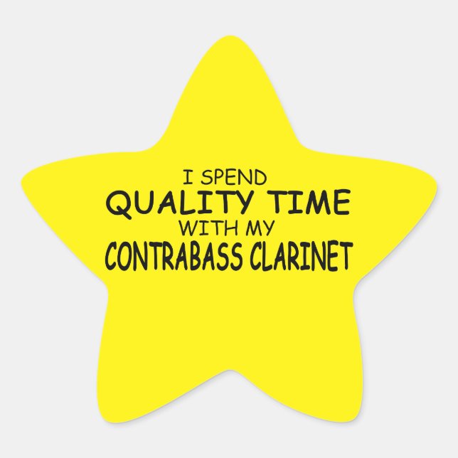 Quality Time Contrabass Clarinet Star Sticker (Front)