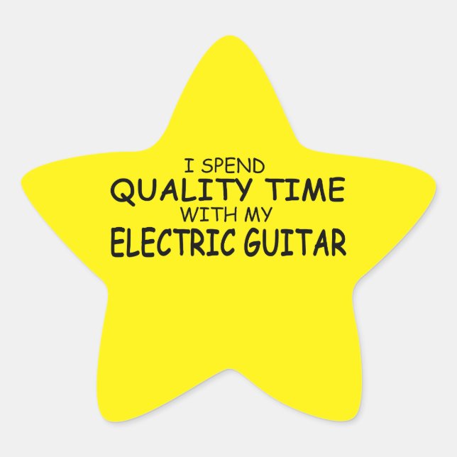 Quality Time Electric Guitar Star Sticker (Front)